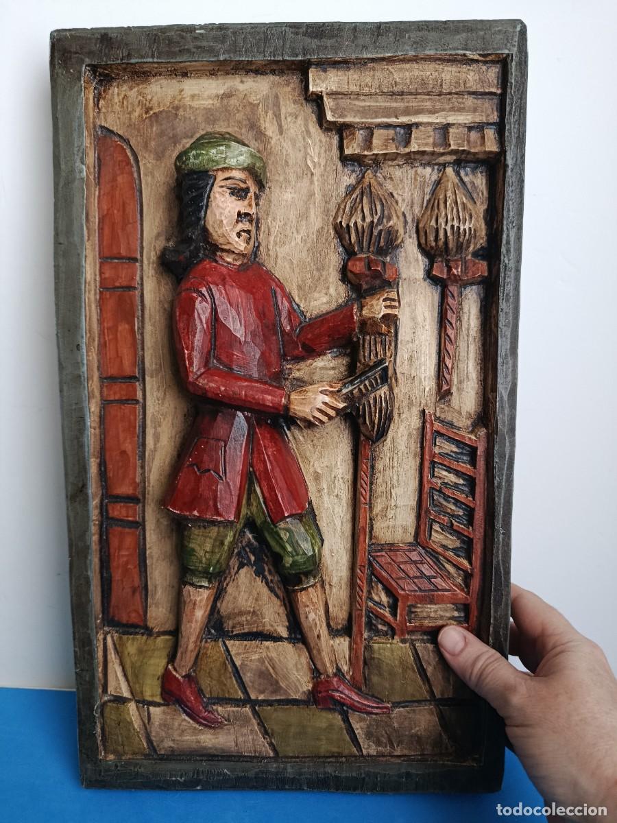 Vintage: TALLA DE MADERA POLICROMADO - Foto 1