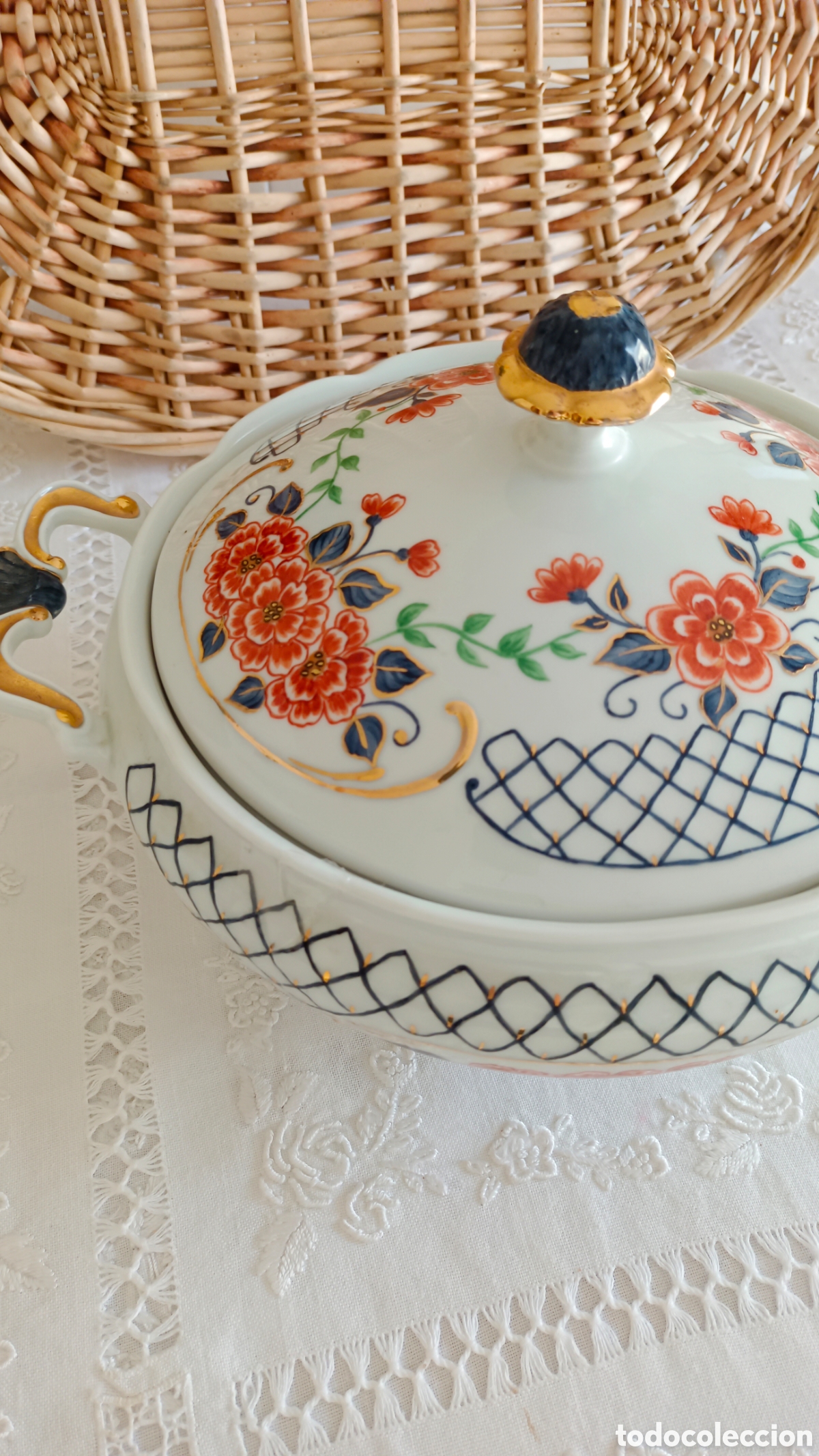 Vintage: Sopera Bidasoa pintada a mano - Foto 2