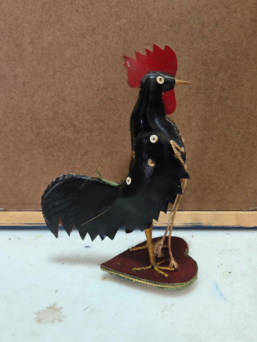 Vintage: gallo antiguo en acrilico - Foto 2