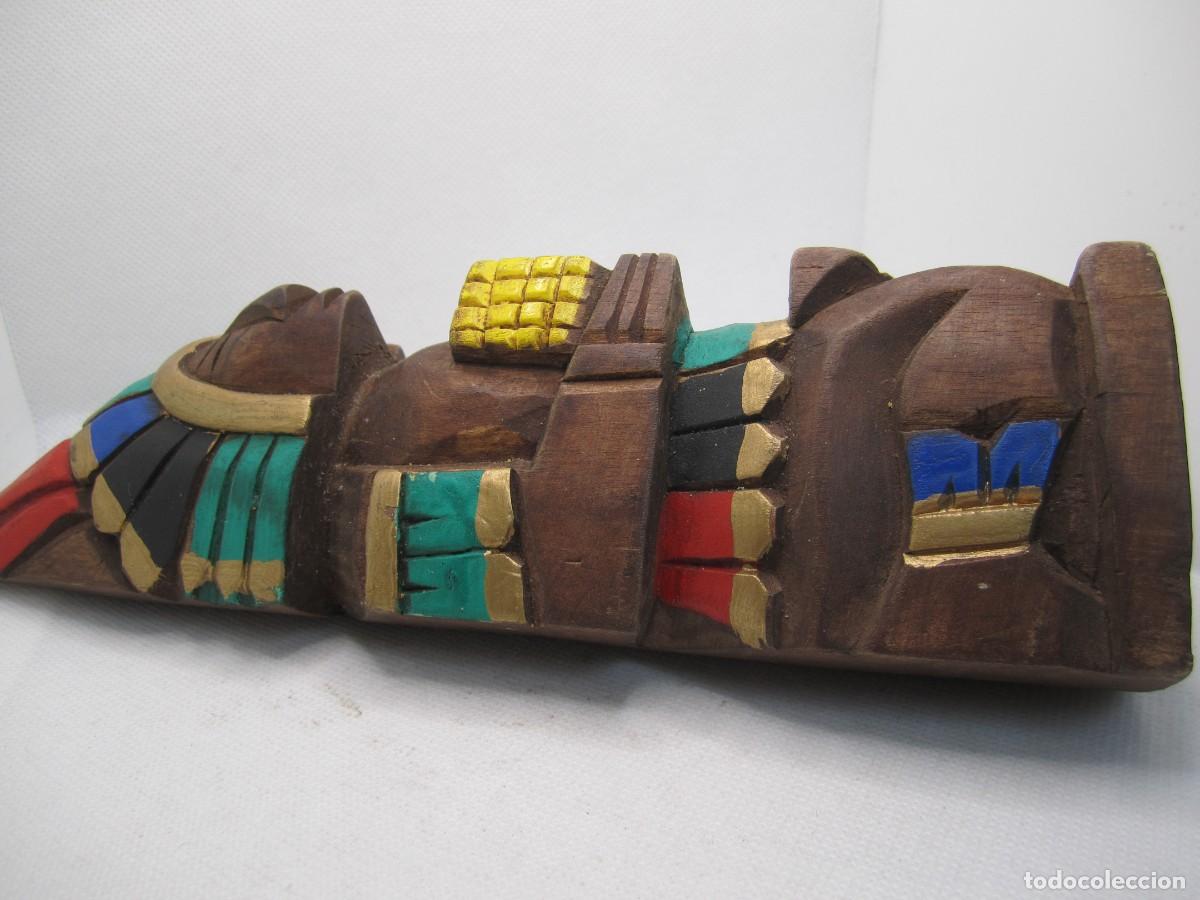 Vintage: figura madera azteca vintage - Foto 2