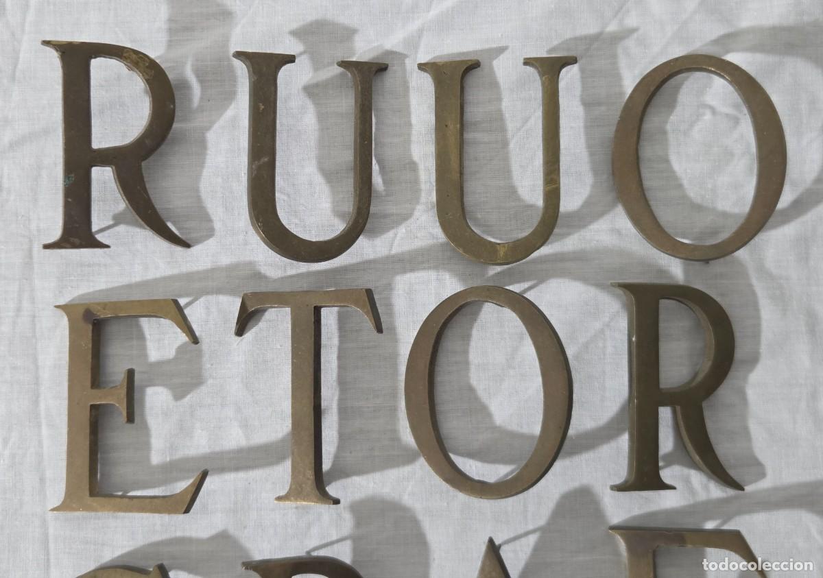 Vintage: 20 letras en bronce, 7 cm de altura - Foto 3