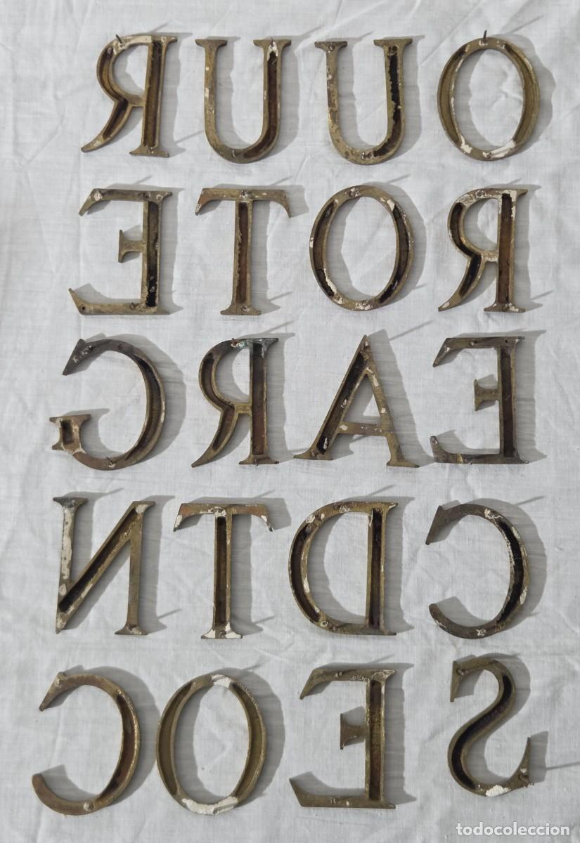 Vintage: 20 letras en bronce, 7 cm de altura - Foto 7