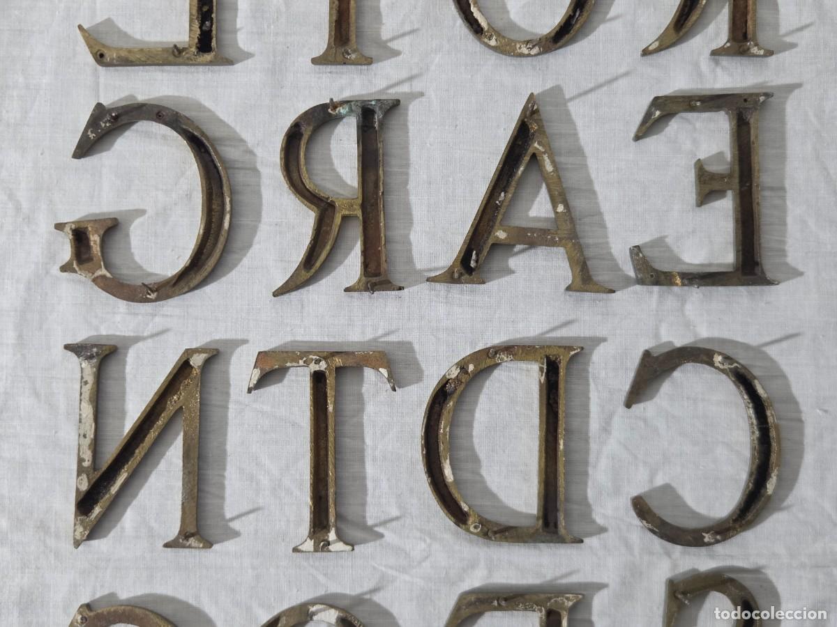 Vintage: 20 letras en bronce, 7 cm de altura - Foto 10