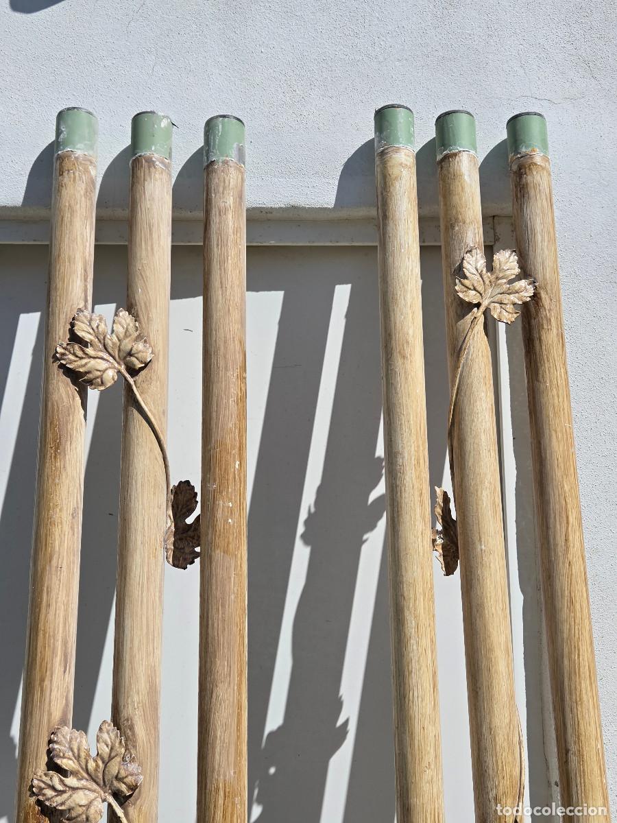 Vintage: 2 columnas de hierros con flores - Foto 5