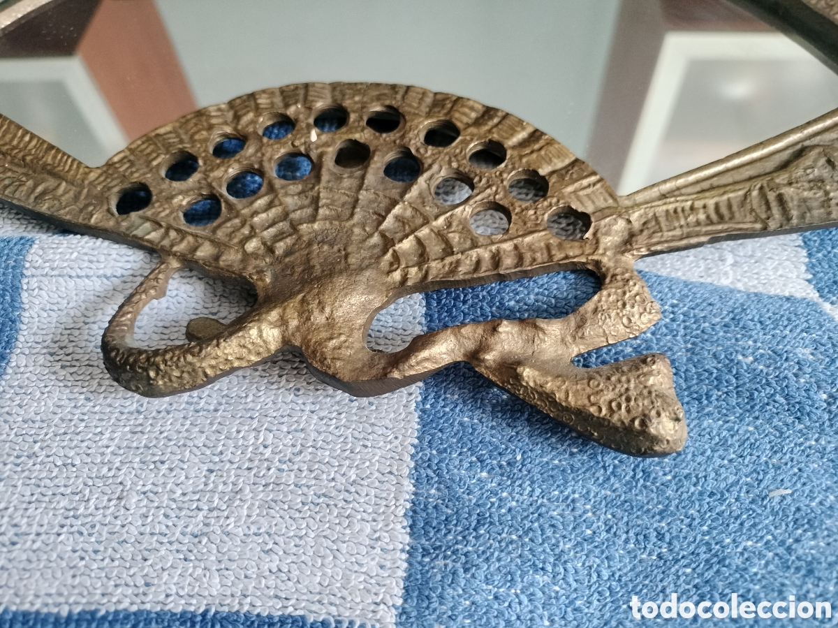 Vintage: Espejo forma de abanico en broce - Foto 3
