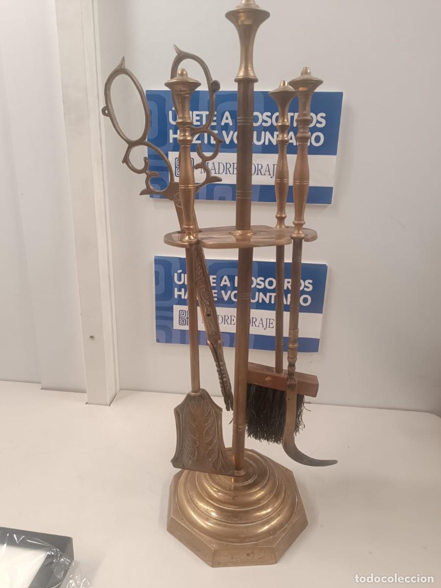 Vintage: Set chimenea bronce vintage. - Foto 1