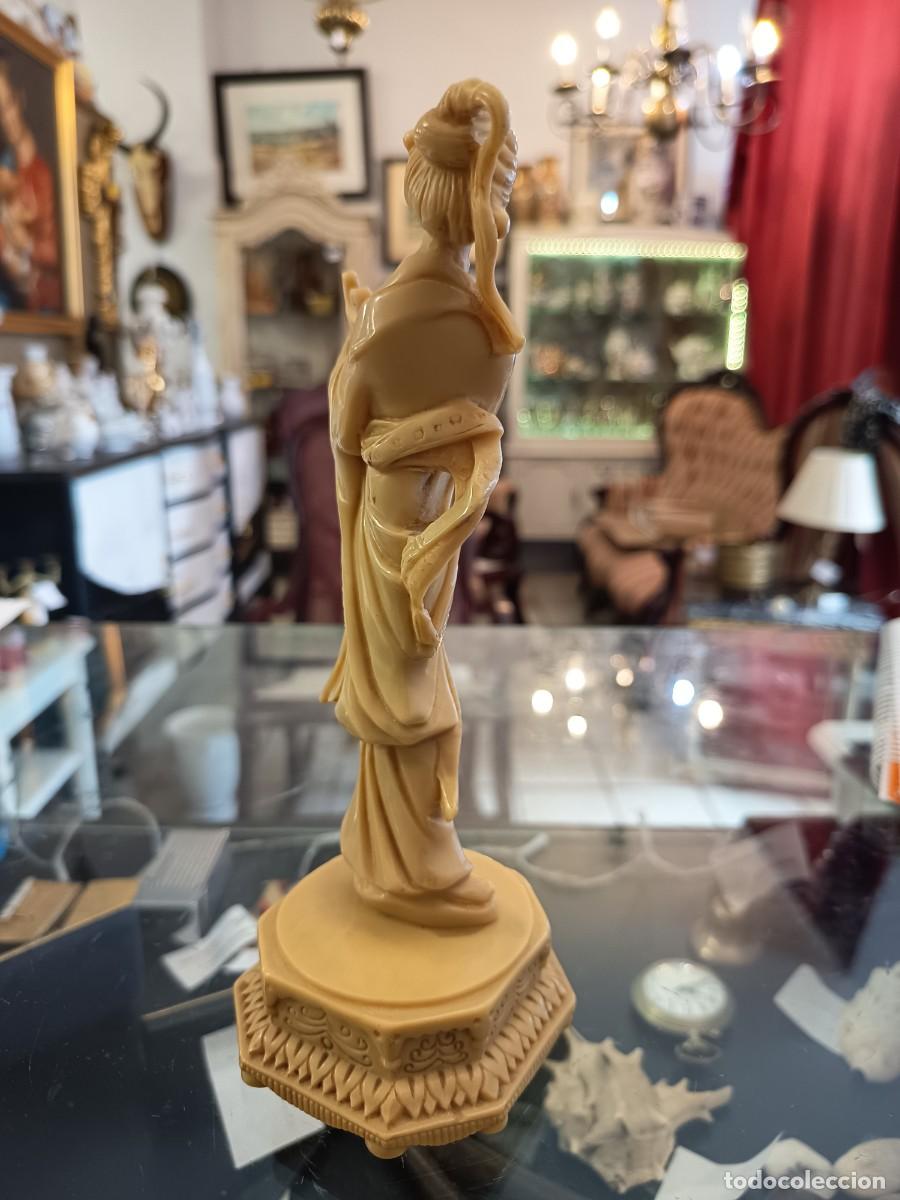 Vintage: Figura Mujer con Arpa - Foto 3