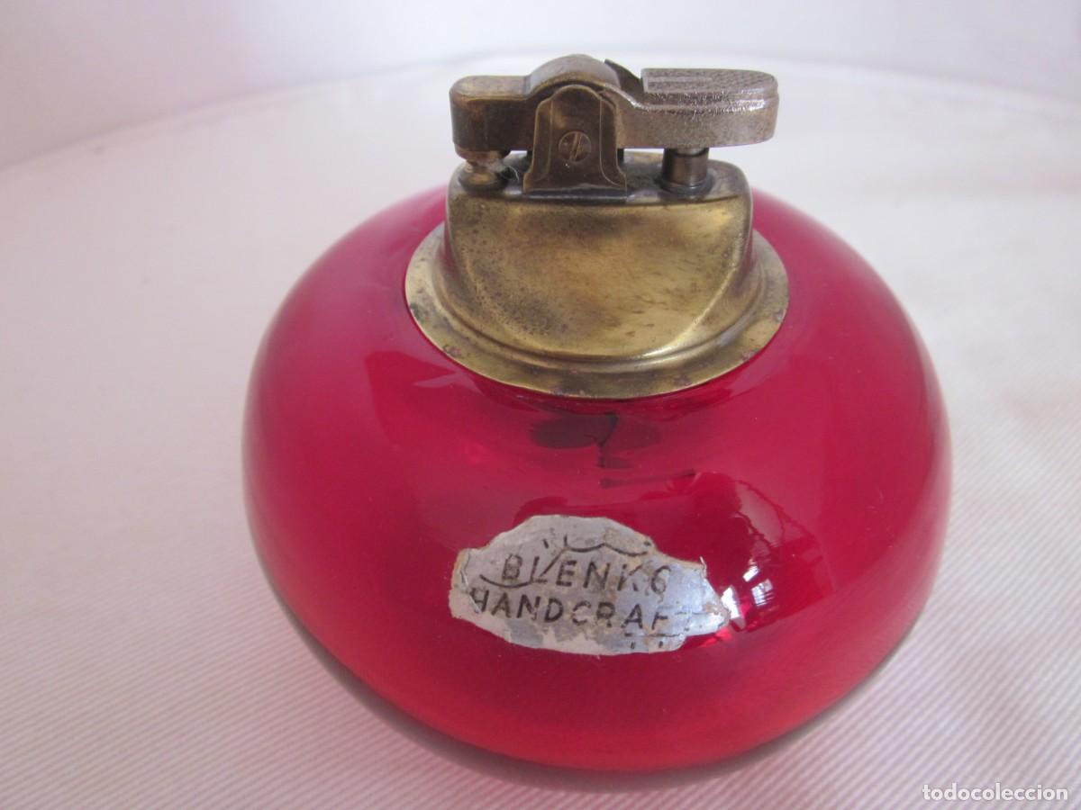 Vintage: MECHERO DE MESA CRISTAL DE MURANO - Foto 1