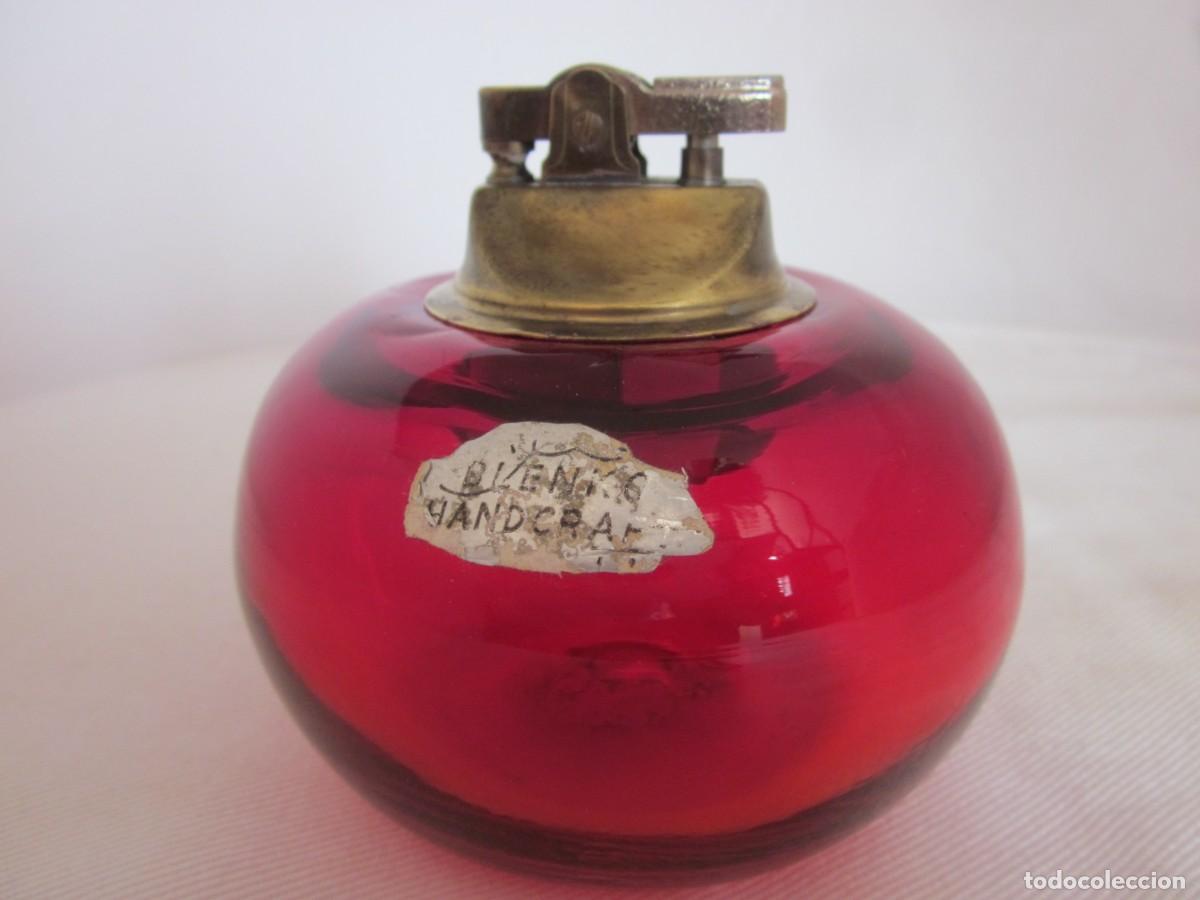 Vintage: MECHERO DE MESA CRISTAL DE MURANO - Foto 2