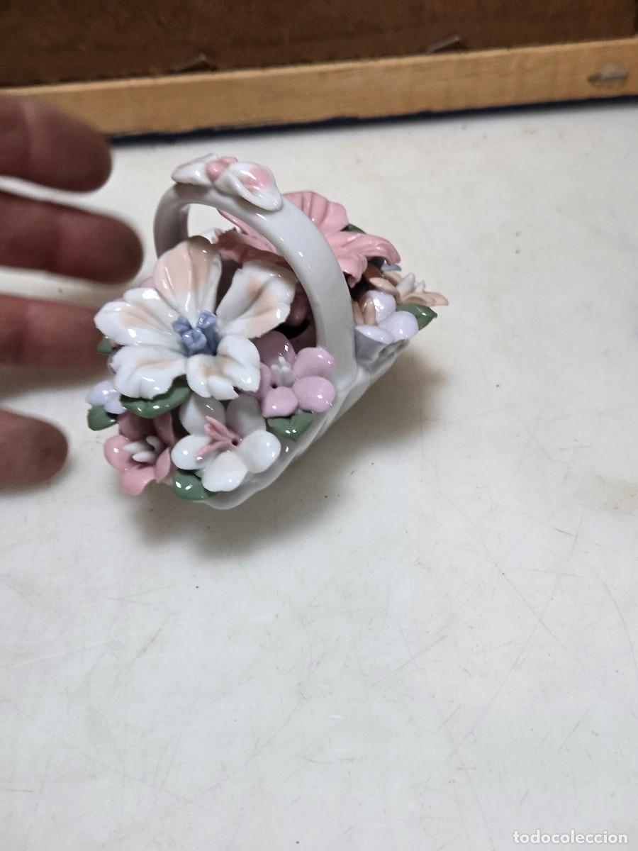 Vintage: cestos de flores de porcelana - Foto 2