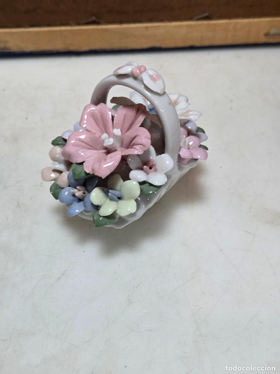 Vintage: cestos de flores de porcelana - Foto 3