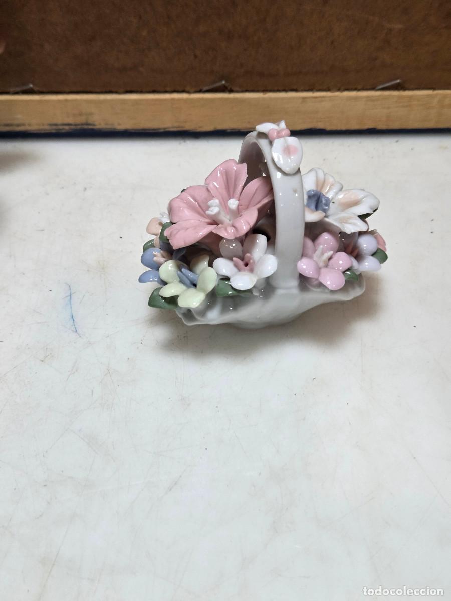 Vintage: cestos de flores de porcelana - Foto 1