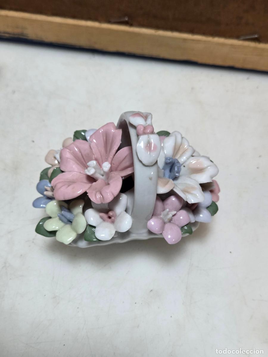 Vintage: cestos de flores de porcelana - Foto 2