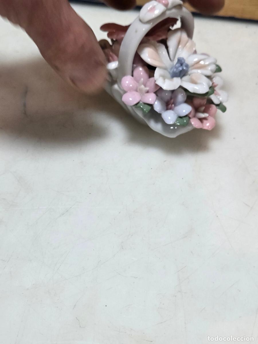 Vintage: cestos de flores de porcelana - Foto 4