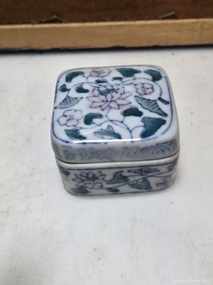 Vintage: caja de porcelana oriental - Foto 2