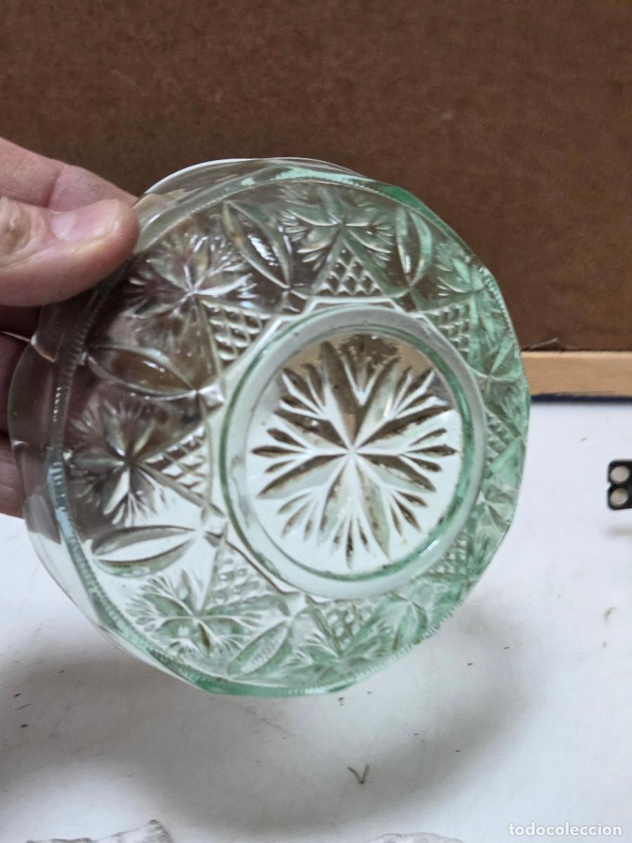 Vintage: cuenco de cristal verde - Foto 3