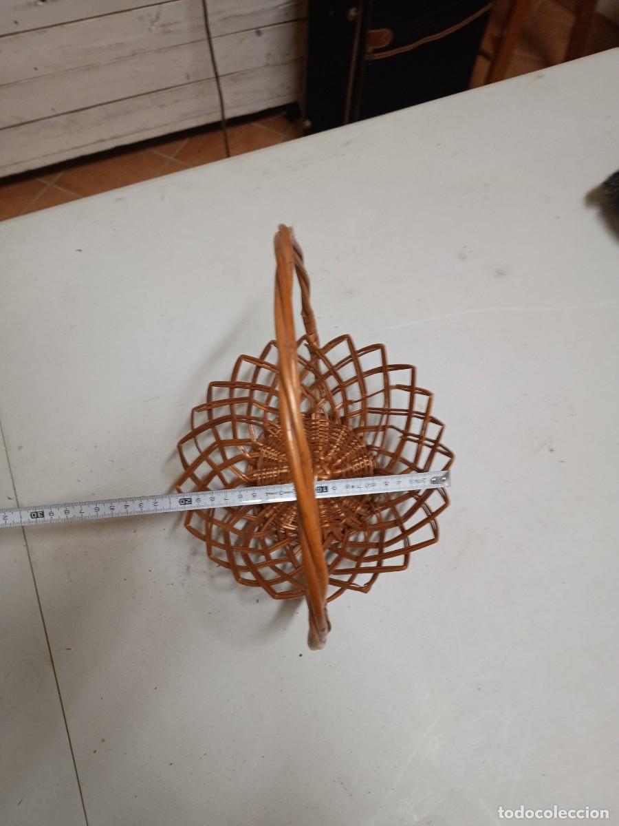Vintage: Cesta de mimbre decorativa - Foto 1