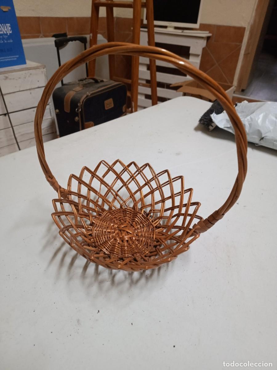 Vintage: Cesta de mimbre decorativa - Foto 2