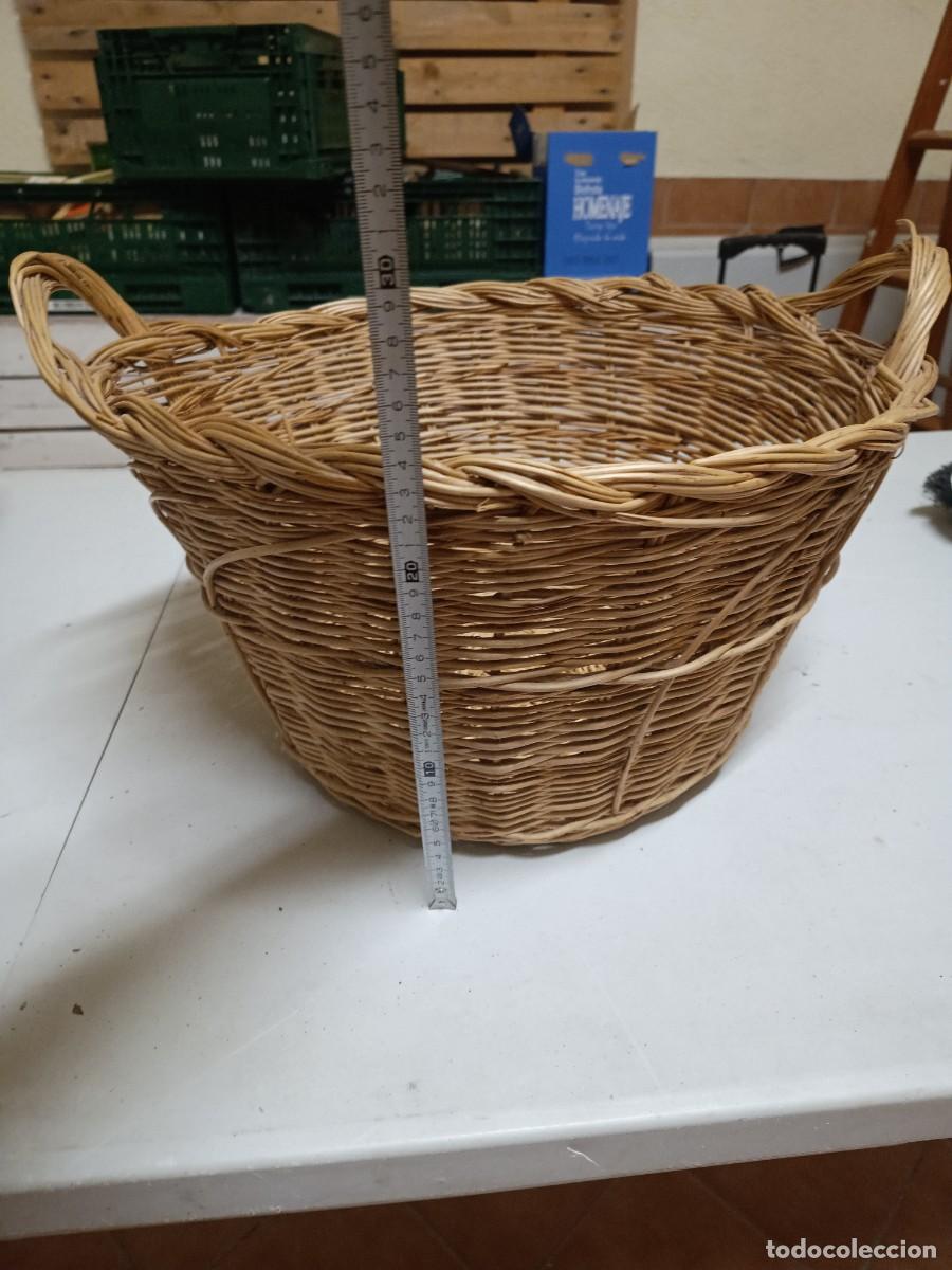 Vintage: Cesta de mimbre de asas - Foto 3