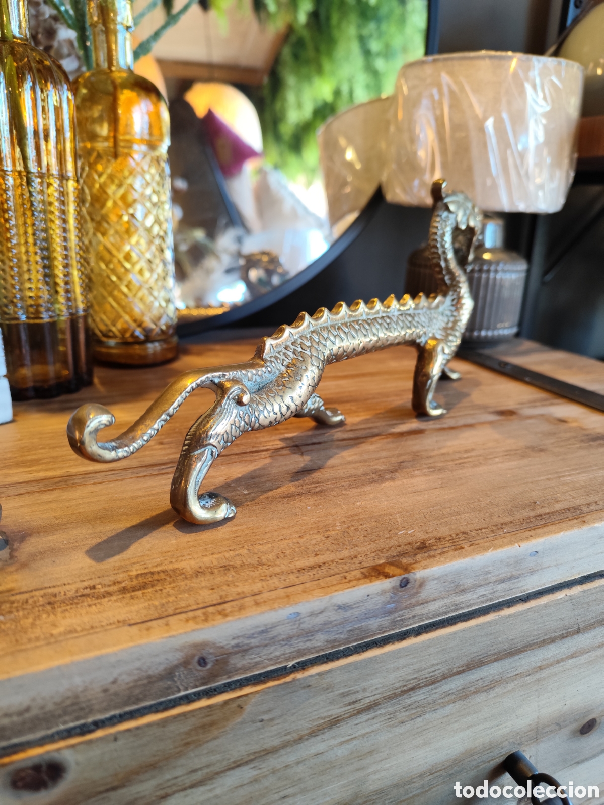 Vintage: Drag&oacute;n decorativo 30cm lat&oacute;n - Foto 8