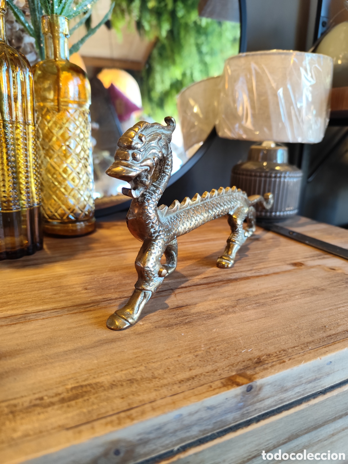 Vintage: Drag&oacute;n decorativo 30cm lat&oacute;n - Foto 9