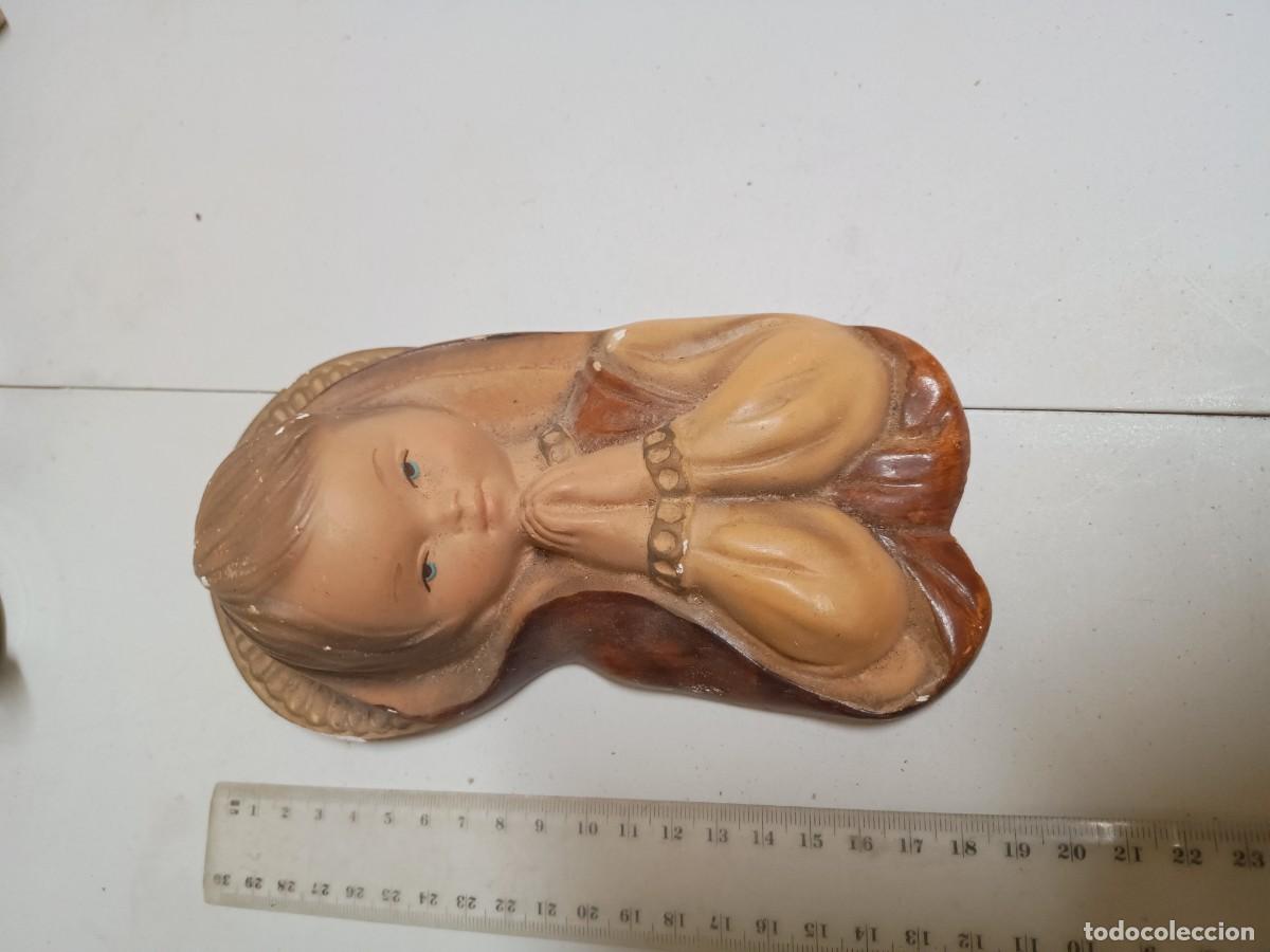 Vintage: Virgen de escayola de pared - Foto 2