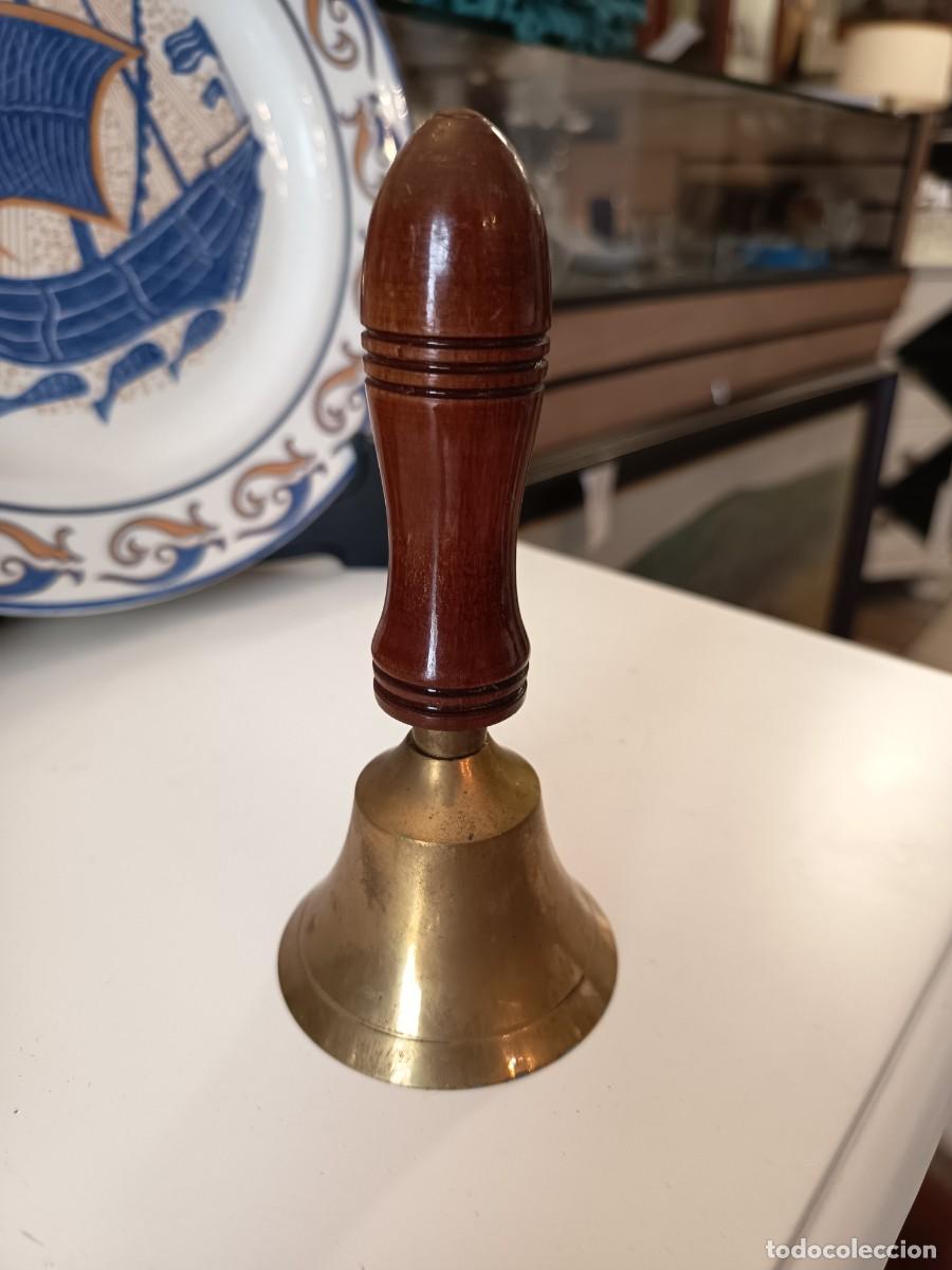 Vintage: Campana de mesa madera y metal - Foto 2