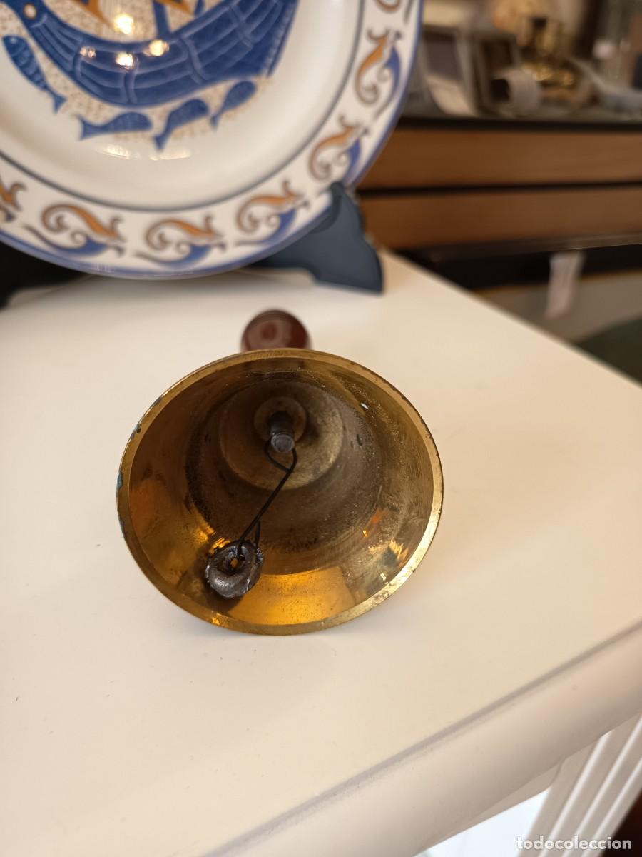 Vintage: Campana de mesa madera y metal - Foto 4