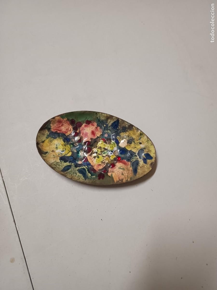 Vintage: Plato de metal pintado - Foto 1