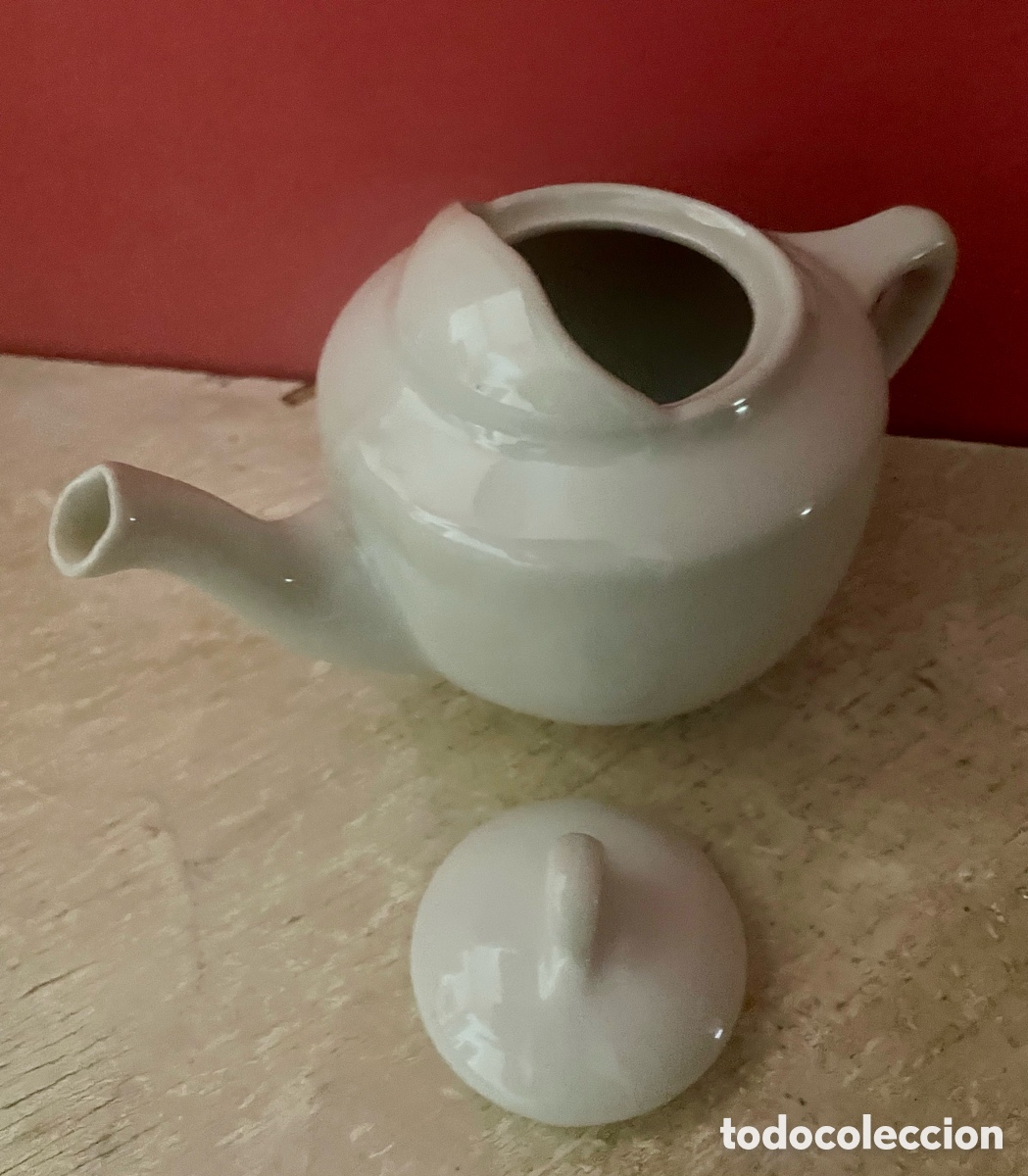 Vintage: Tetera miniatura de loza blanca - Foto 2