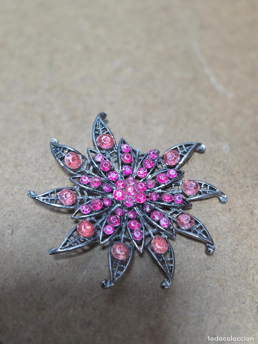 Vintage: broche de bisutris de cristales - Foto 1