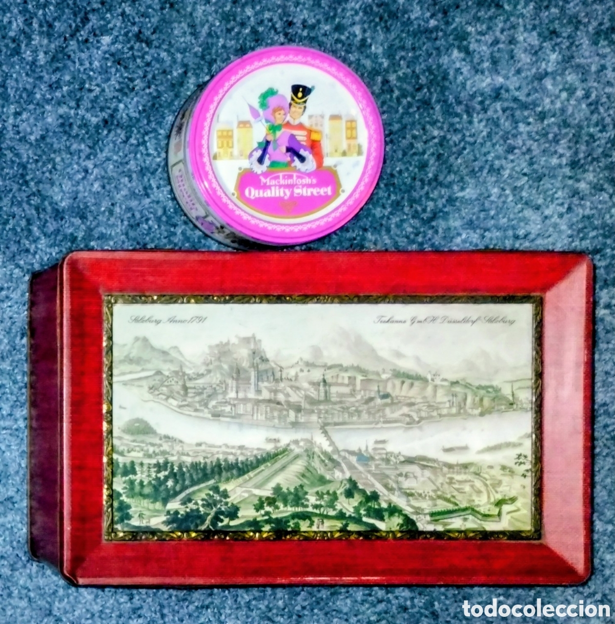 Vintage: 2 CAJAS MET&Aacute;LICAS vintage EN NORMAL ESTADO CON SE&Ntilde;ALES DE USO NORMALver fotos y descripci&oacute;n del lote