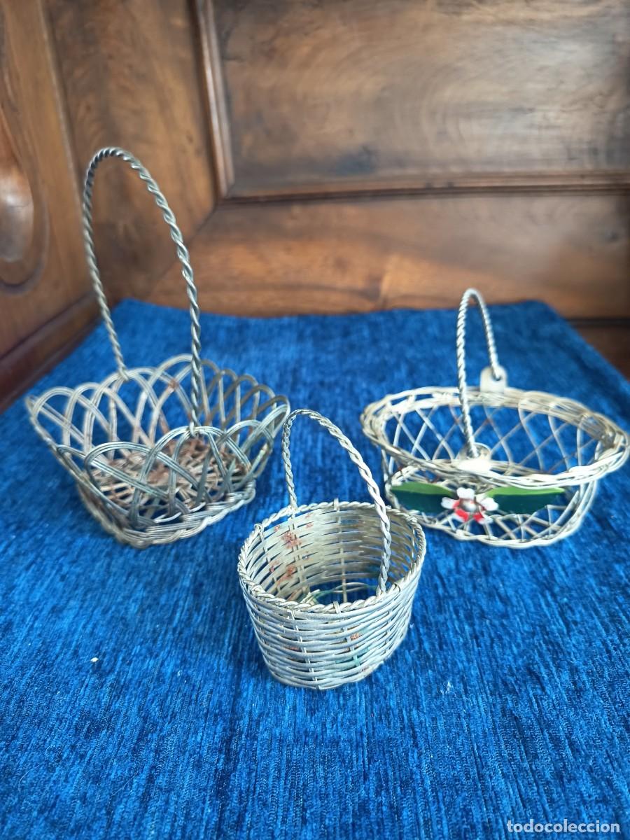 Vintage: Conjunto de 3 cestitas - Foto 2