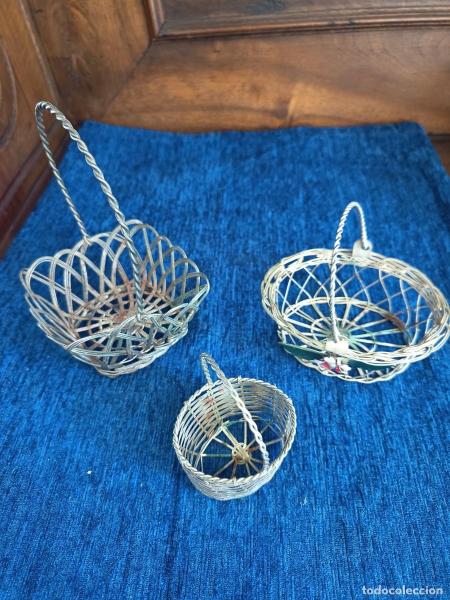 Vintage: Conjunto de 3 cestitas - Foto 3