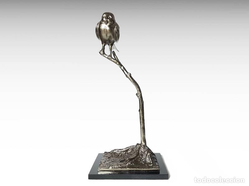 Vintage: Escultura de alum&iacute;nio - P&aacute;ssaro - 55 cm (1506)