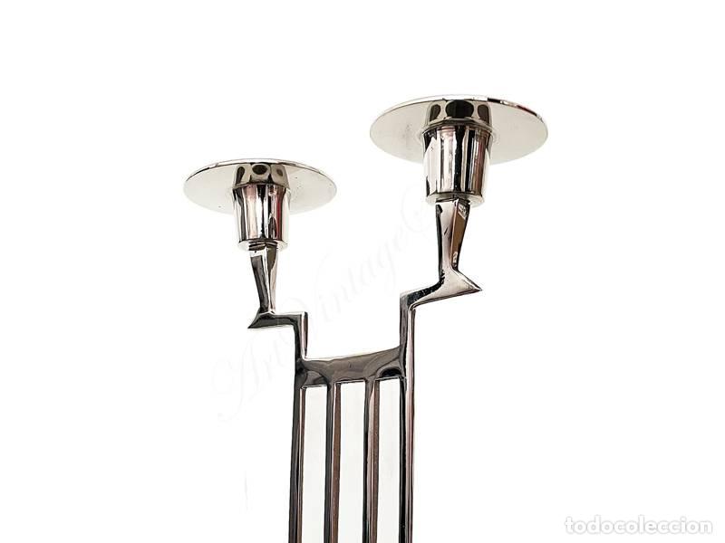 Vintage: Candelabro de alum&iacute;nio - Art D&eacute;co (1463) - Foto 6