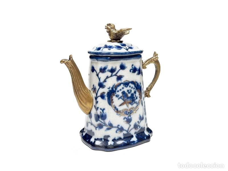 Vintage: Bule em porcelana e bronze (1411) - Foto 6