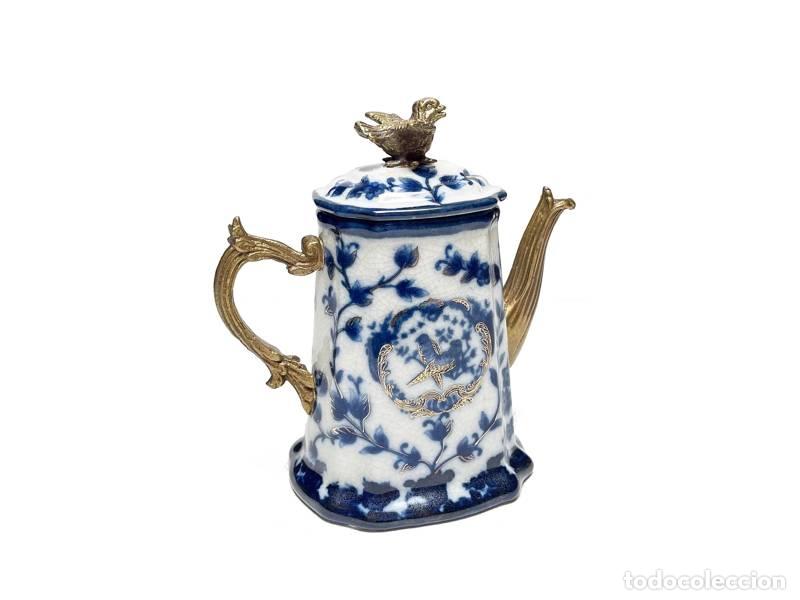 Vintage: Bule em porcelana e bronze (1411) - Foto 7