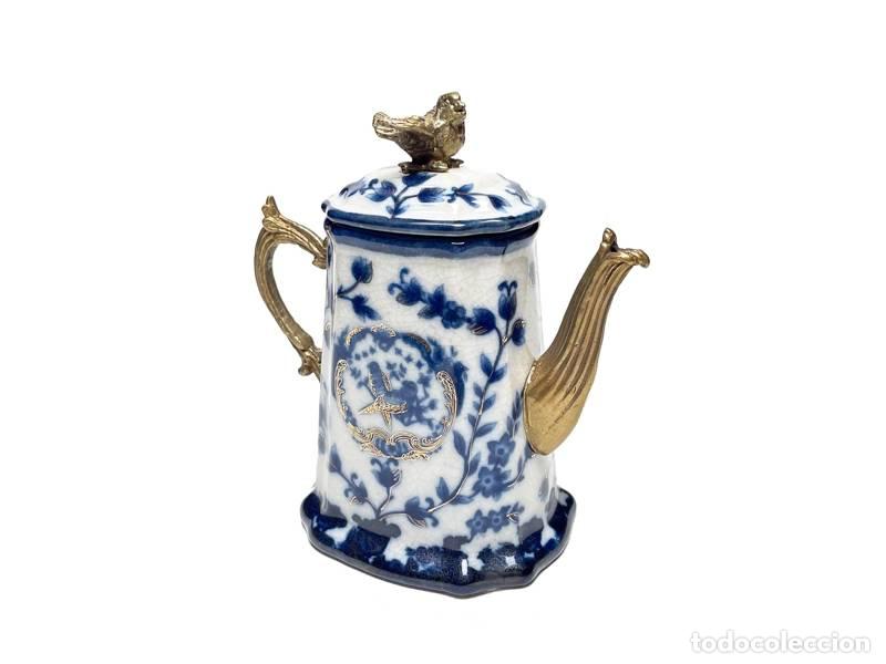 Vintage: Bule em porcelana e bronze (1411) - Foto 9