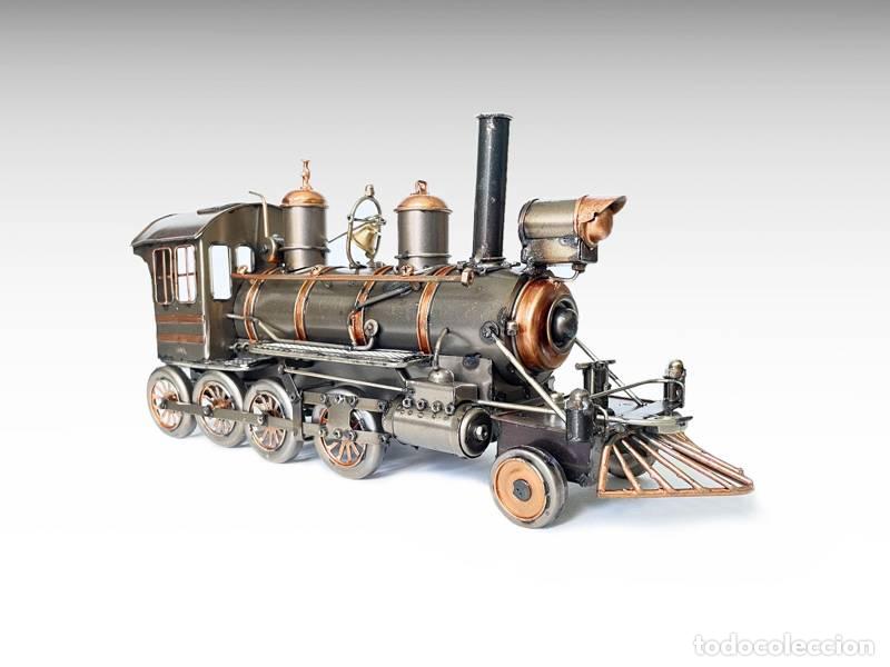 Vintage: Modelo de metal - Locomotiva / Comboio a vapor antigo (1401)