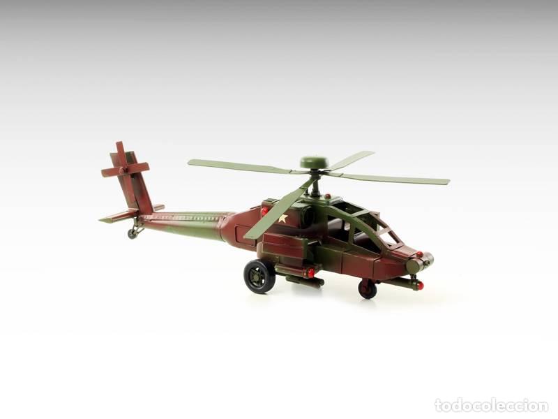 Vintage: Modelo de metal - Helic&oacute;ptero Apache militar (modelo de escala) (1393)