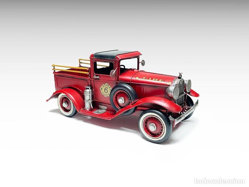 Vintage: Modelo de metal - Cami&atilde;o de bombeiros vintage (modelo de escala) (1343)