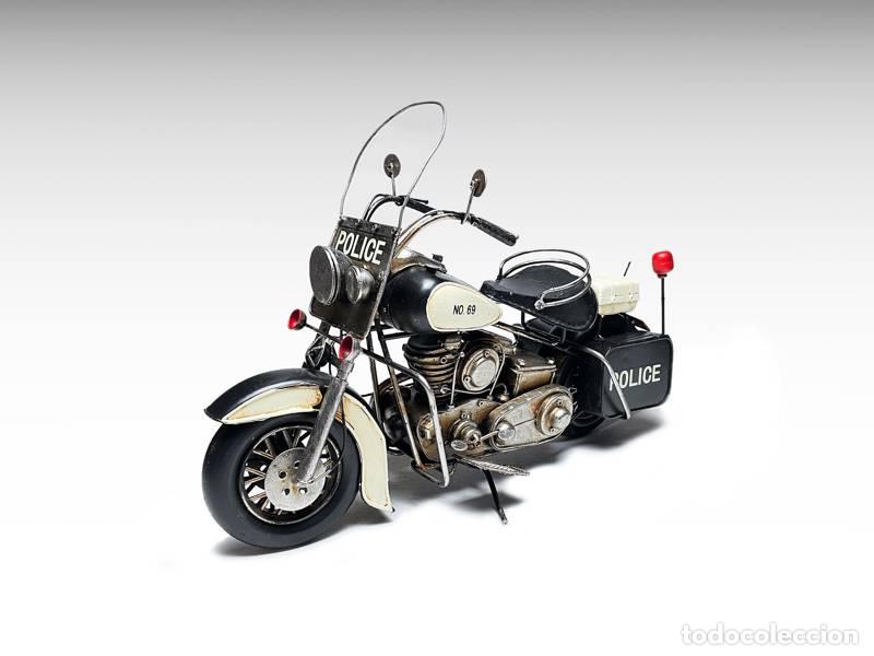 Vintage: Modelo de metal - Mota de pol&iacute;cia vintage (modelo de escala) (1360)