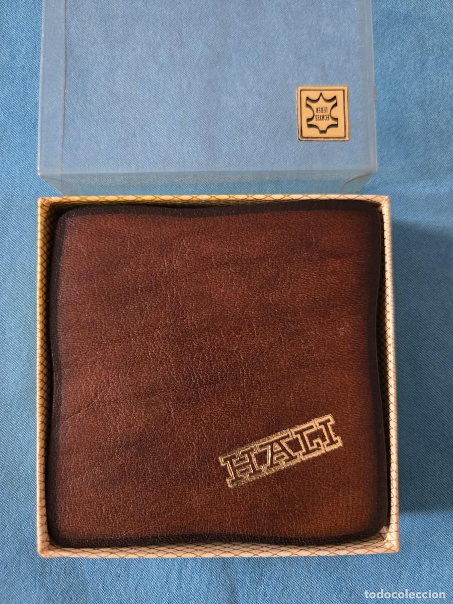 Vintage: Lote 6 posavasos de cuero Hali. Vintage a&ntilde;os 60