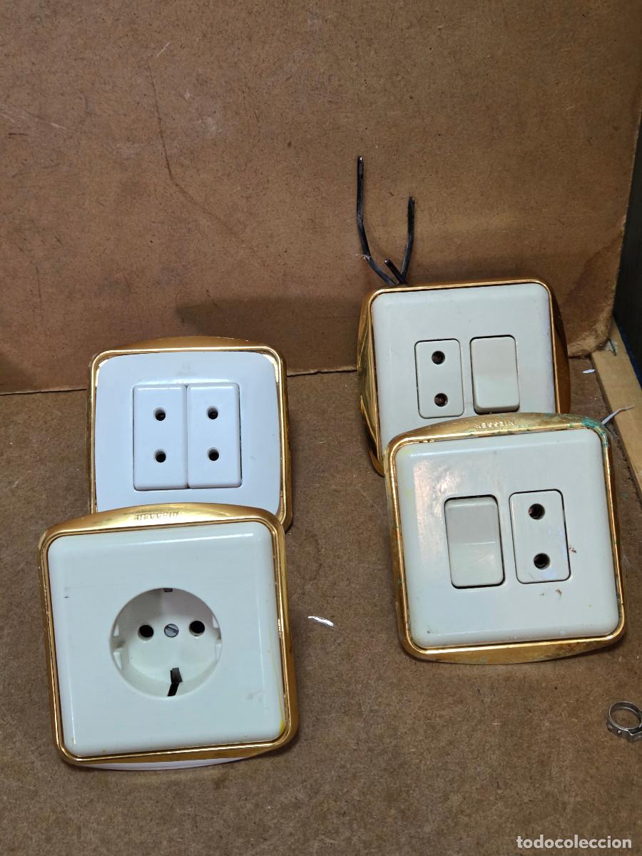 Vintage: 4 interctures y enchufes - Foto 1