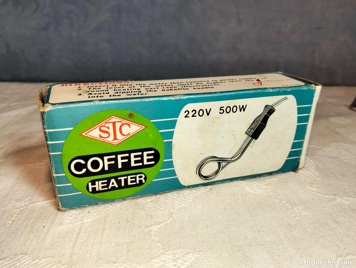 Vintage: Stc coffee heater 220V 500W vintage con caja original sin probar calentador t&eacute; agua caf&eacute; portatil