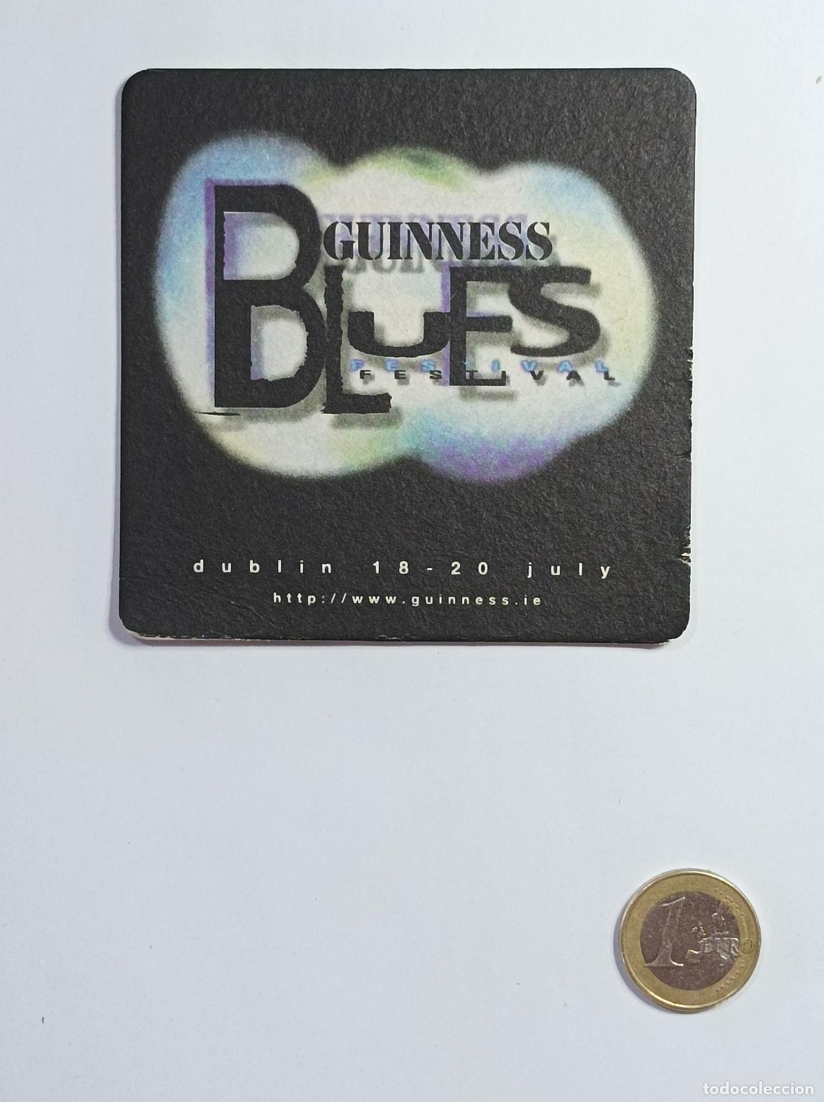 Vintage: GUINNESS. BLUES FESTIVAL. POSAVASOS CERVEZA PUBLICIDAD.