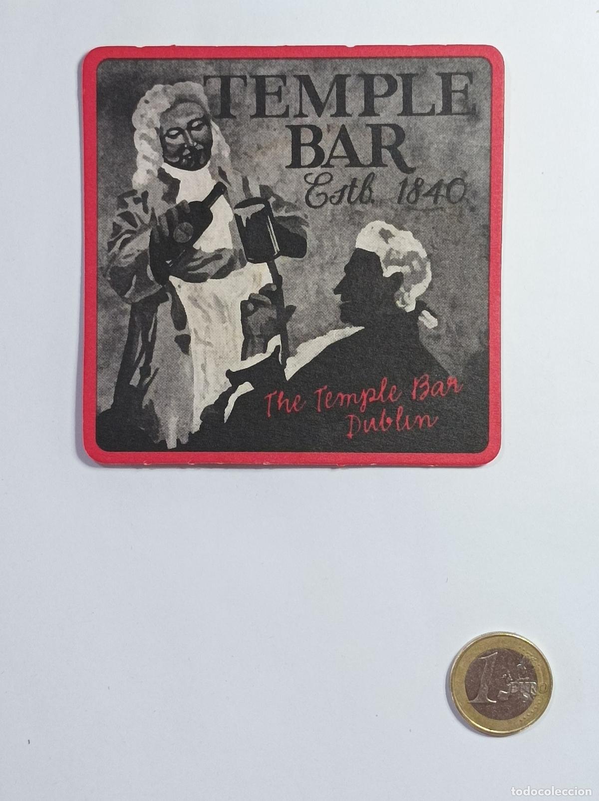Vintage: THE TEMPLE BAR. DUBLIN. POSAVASOS PUBLICIDAD ANTIGUA.