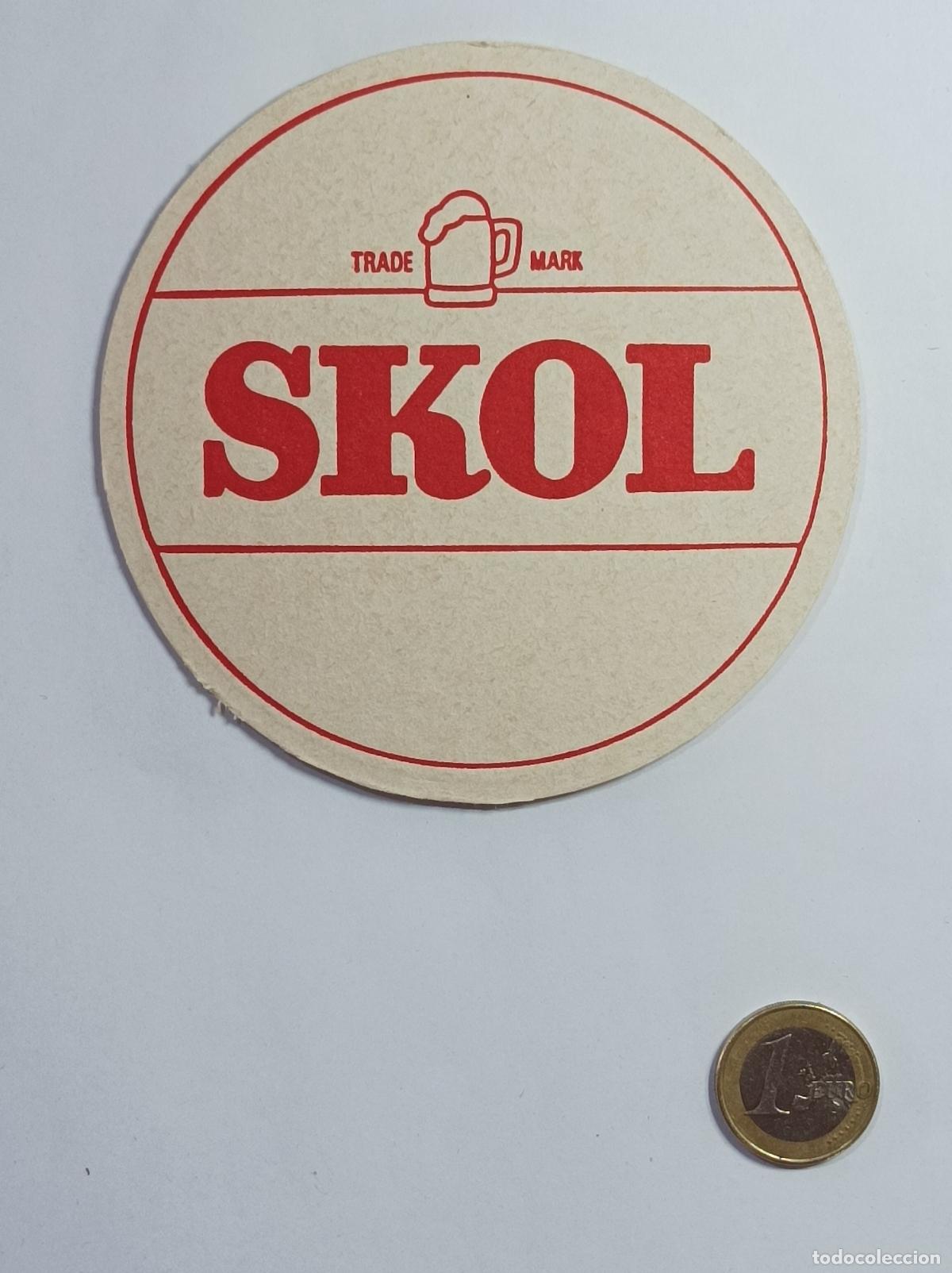 Vintage: SKOL. POSAVASOS CERVEZA PUBLICIDAD.