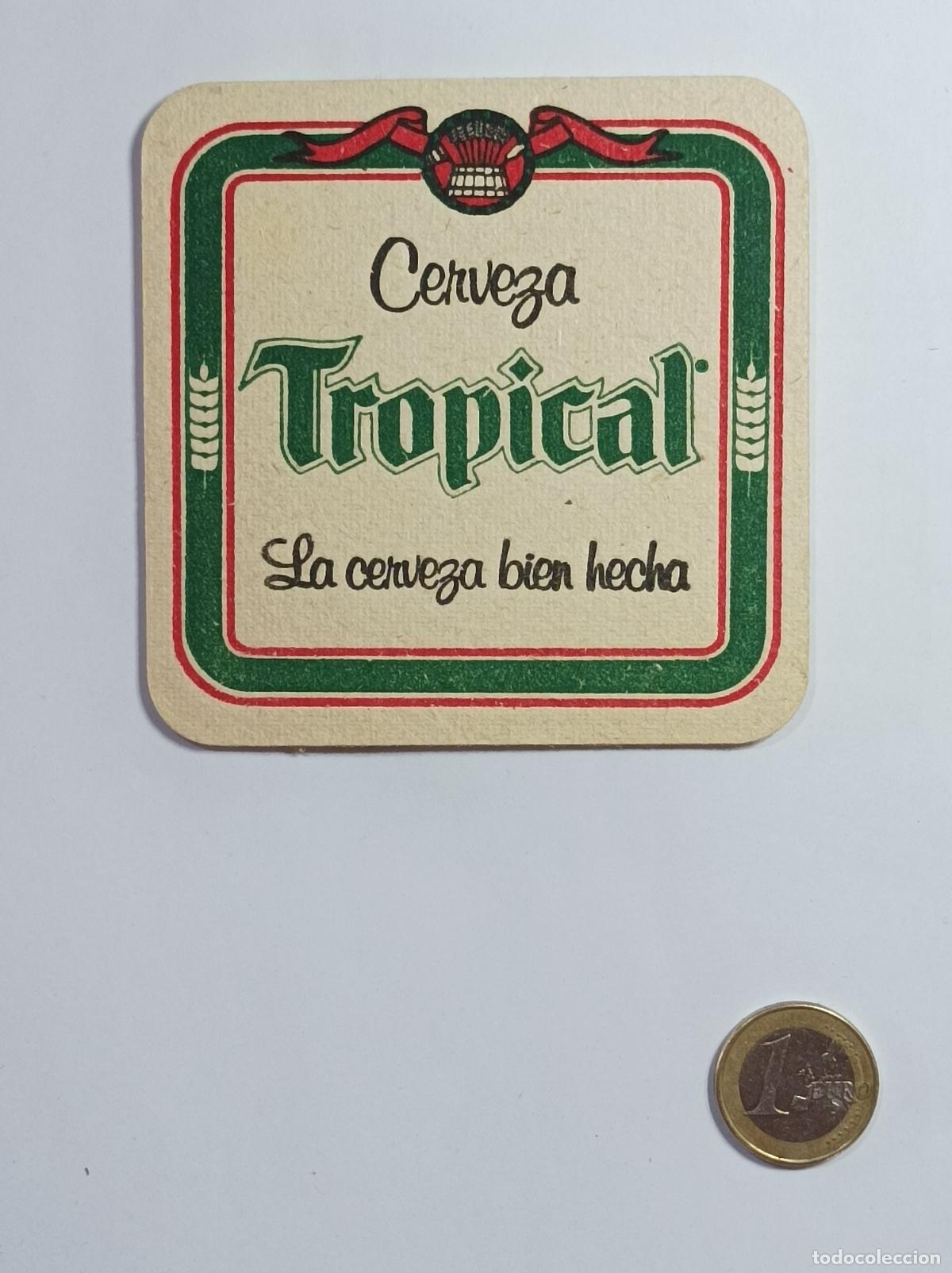 Vintage: TROPICAL. POSAVASOS CERVEZA PUBLICIDAD.